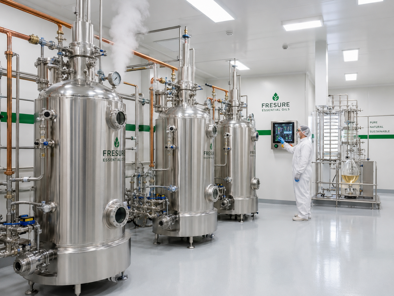 Integrated essential oil sourcing and manufacturing overview at Fresure