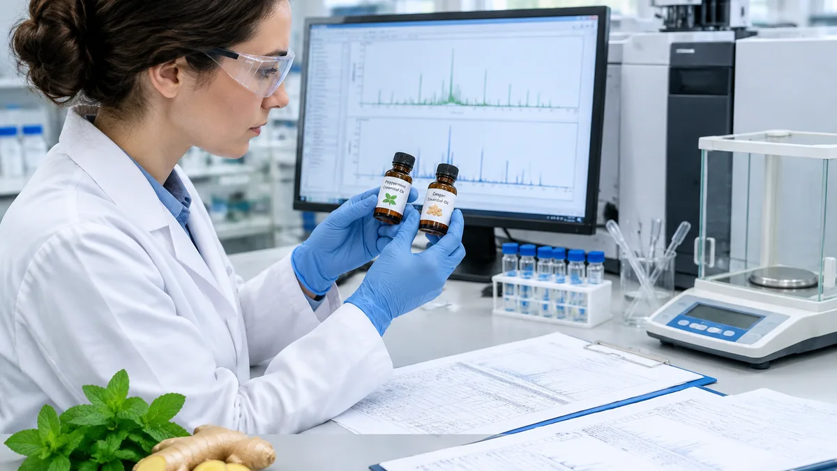 A pharmaceutical company partners with Fresure to develop a custom peppermint-ginger essen